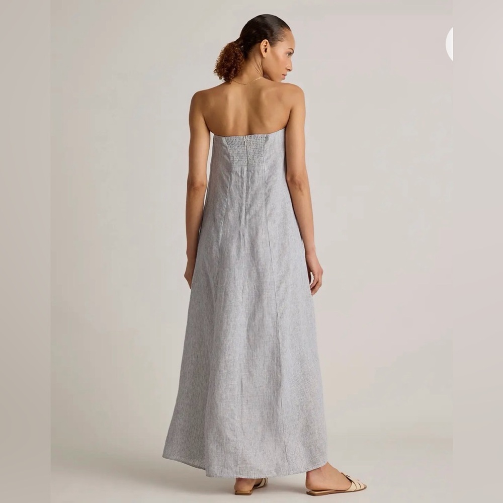 Quince 100% European Linen Strapless Maxi Dress - Picture 2 of 4